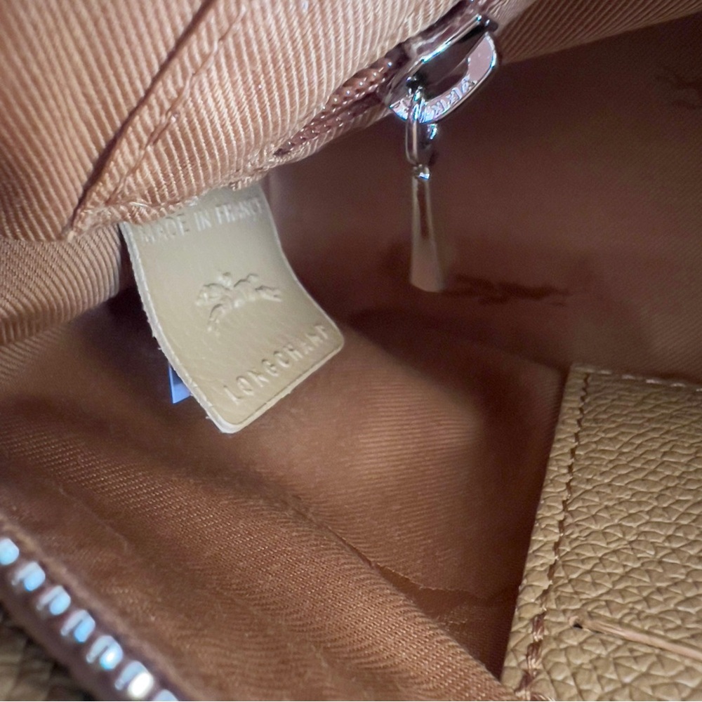 NWOT Longchamp Le Roseau M Leather Shoulder Bag in Walnut Brown - Picture 12 of 13